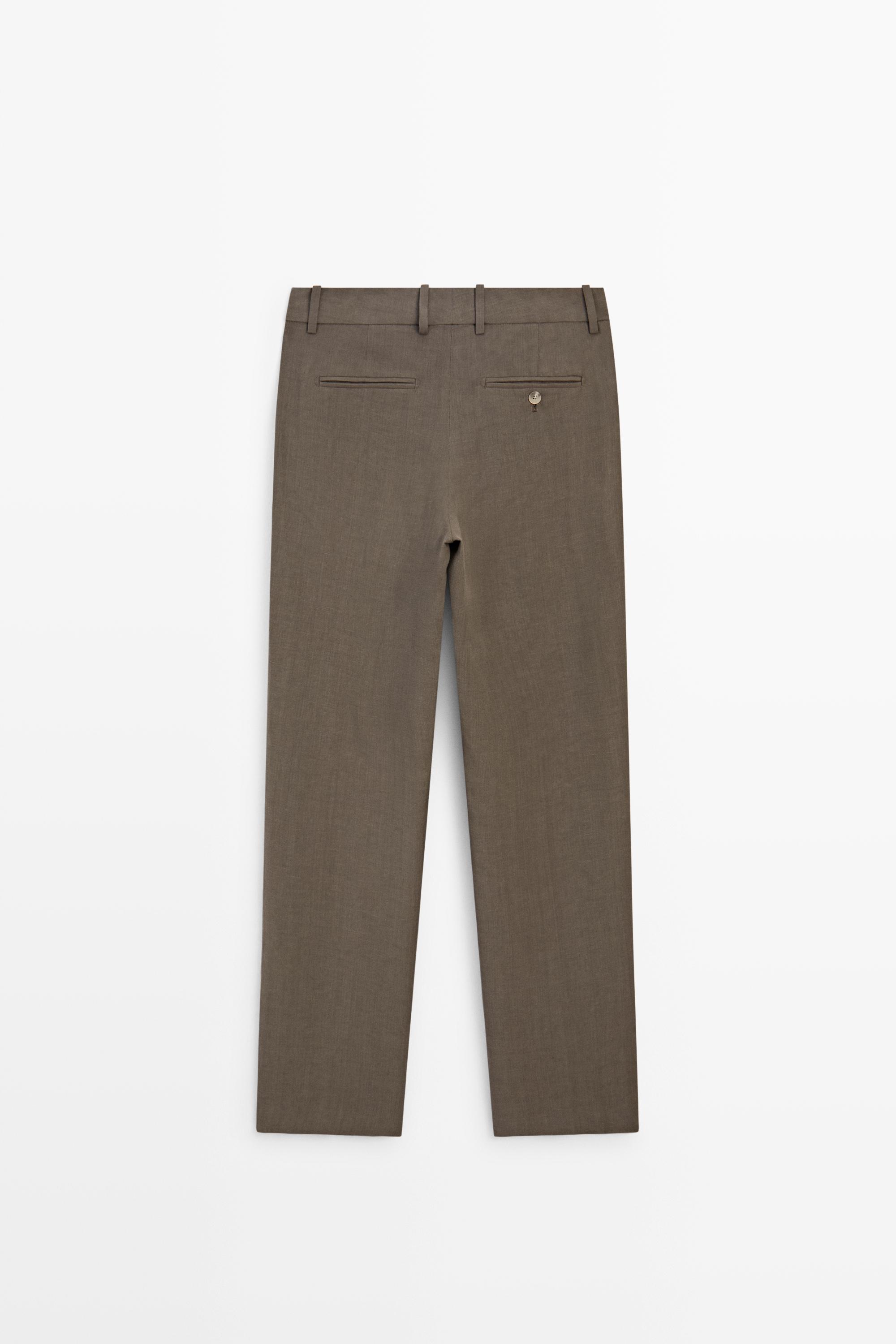Linen-blend tailored pants - STUDIO